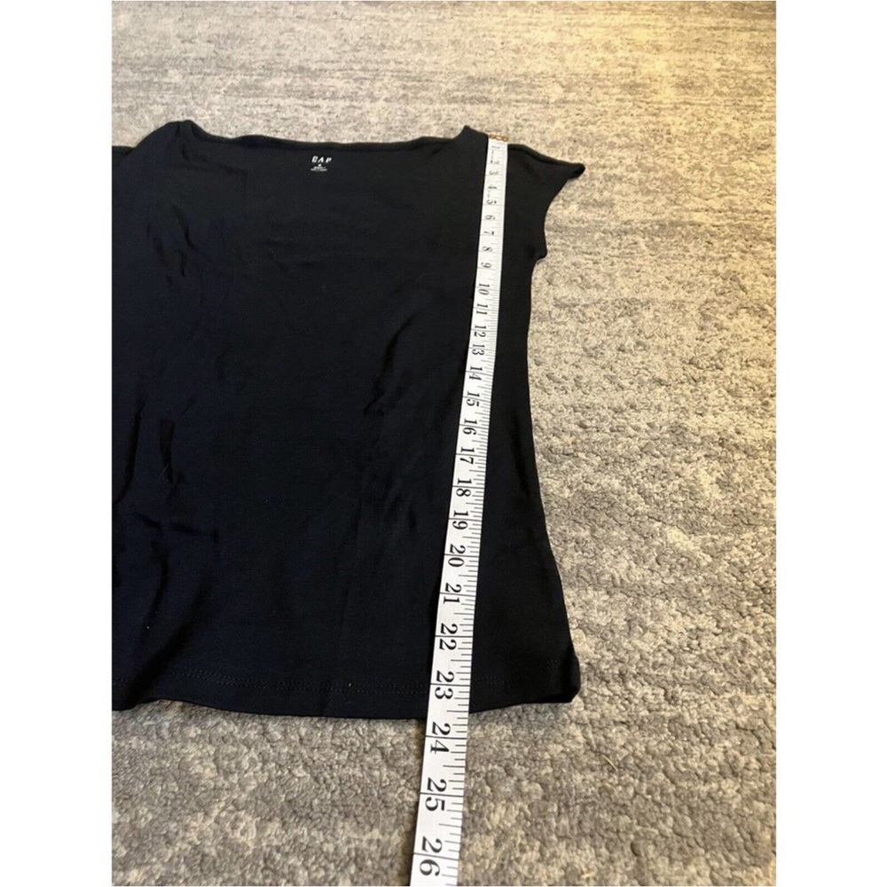 GAP Women's Black Cap Sleeve Sweater Top - Picture 5 of 6